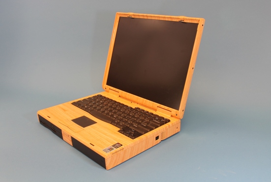 Wood Grain Laptop